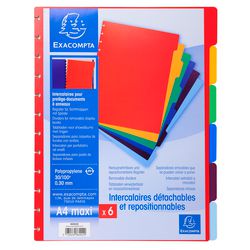 Tabs Exacompta 86002e A4 Maxi Polypropylen