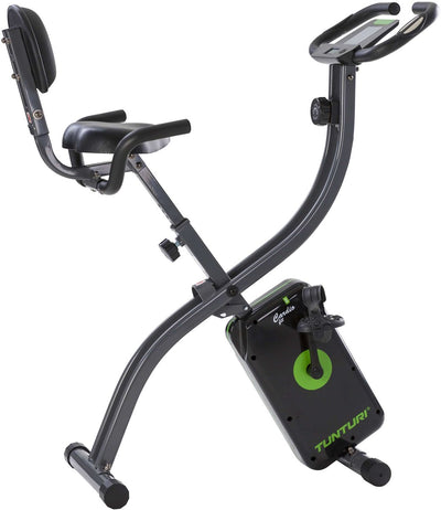 Tunturi Cardio Fit B25 X Bike – Heimtrainer mit Rückenlehne – faltbares Fitnessrad – 8 Widerstandsstufen – Tablet-Halterung