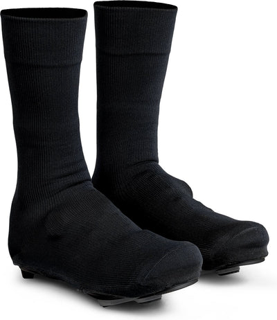 Gripgrab - Flandrien gestrickte wasserdichte Radüberschuhe wasserdichte gestrickte Rennrad-Überschuhe - Unisex - Schwarz - Größe L (42-44)