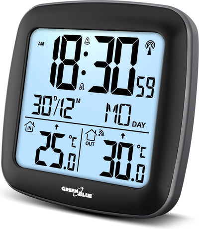 Greenblue Funk-Wetterstation mit DCF GB542 mit Kalender und Alarm