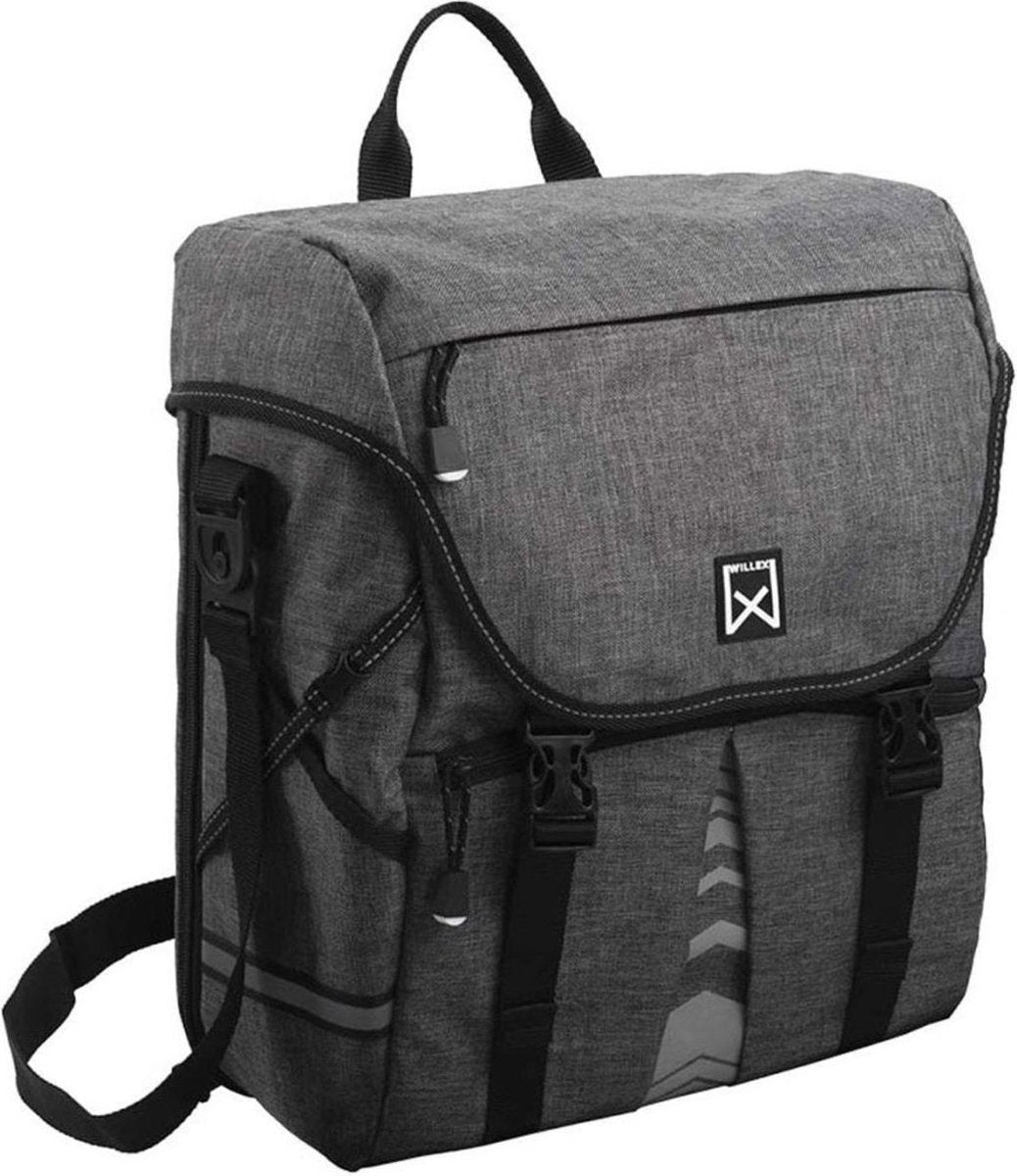 Willex Packtasche 1200 – einzelne Fahrradtasche – 10 Liter – Anthrazit
