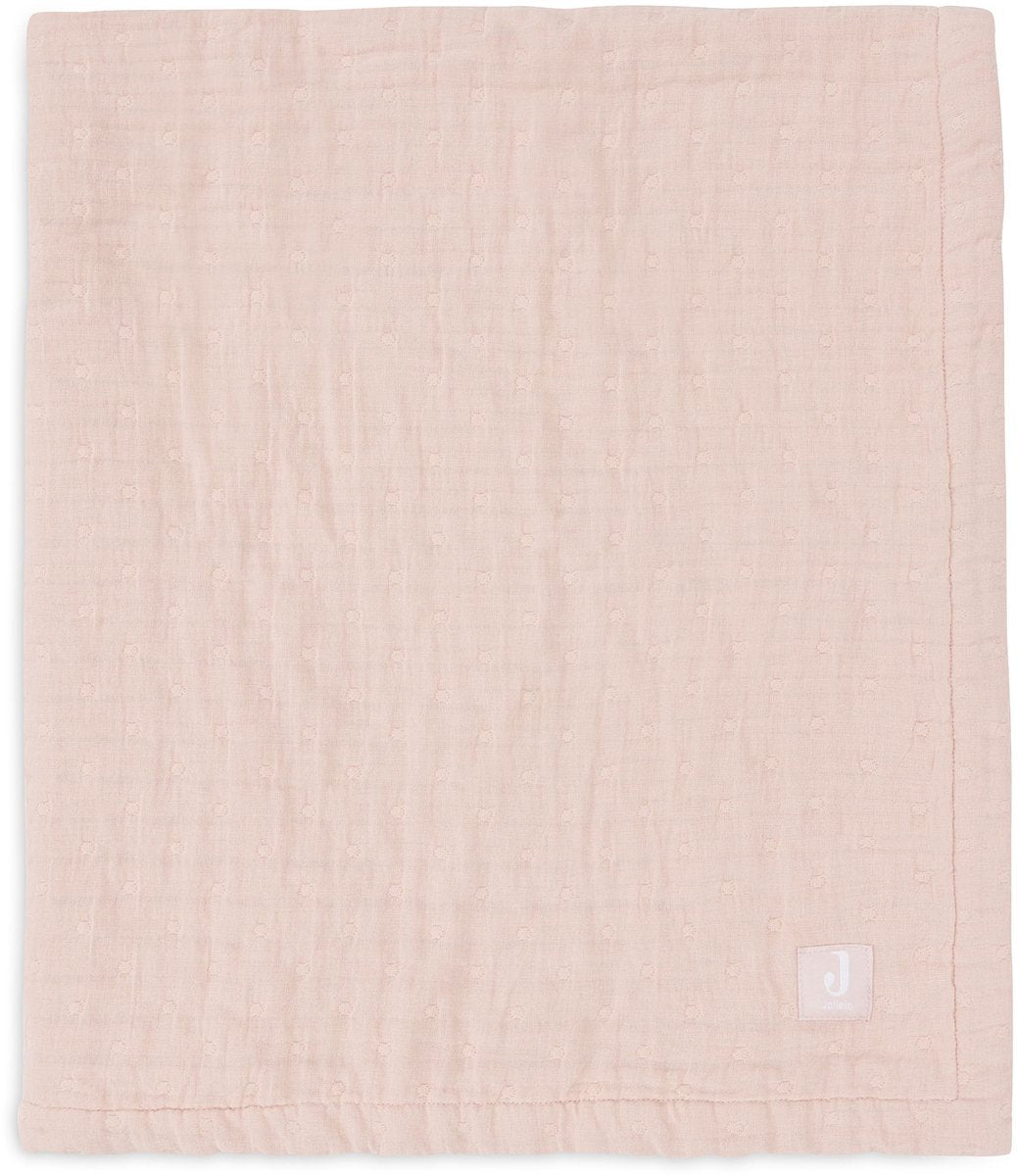 Jollein Babydecke, Krippen-Jersey, 75 x 100 cm – Jacquard-Wildrose – Gots