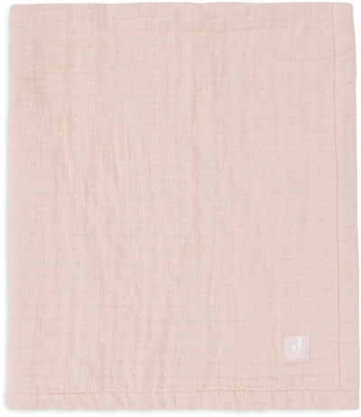 Jollein Babydecke, Krippen-Jersey, 75 x 100 cm – Jacquard-Wildrose – Gots