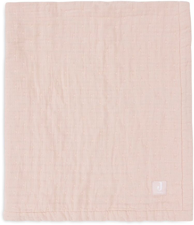 Jollein Babydecke, Krippen-Jersey, 75 x 100 cm – Jacquard-Wildrose – Gots