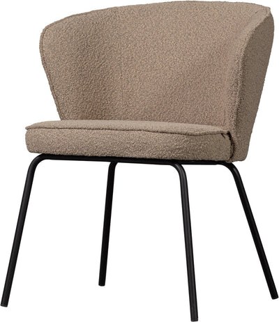 Woood Admit Esszimmerstuhl – Bouclé – Beige – 77 x 60 x 59 cm