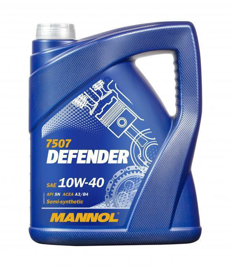 Mannol-Verteidiger | 10w40 | teilsynthetisches Motorenöl | 5 Liter | der Ölriese