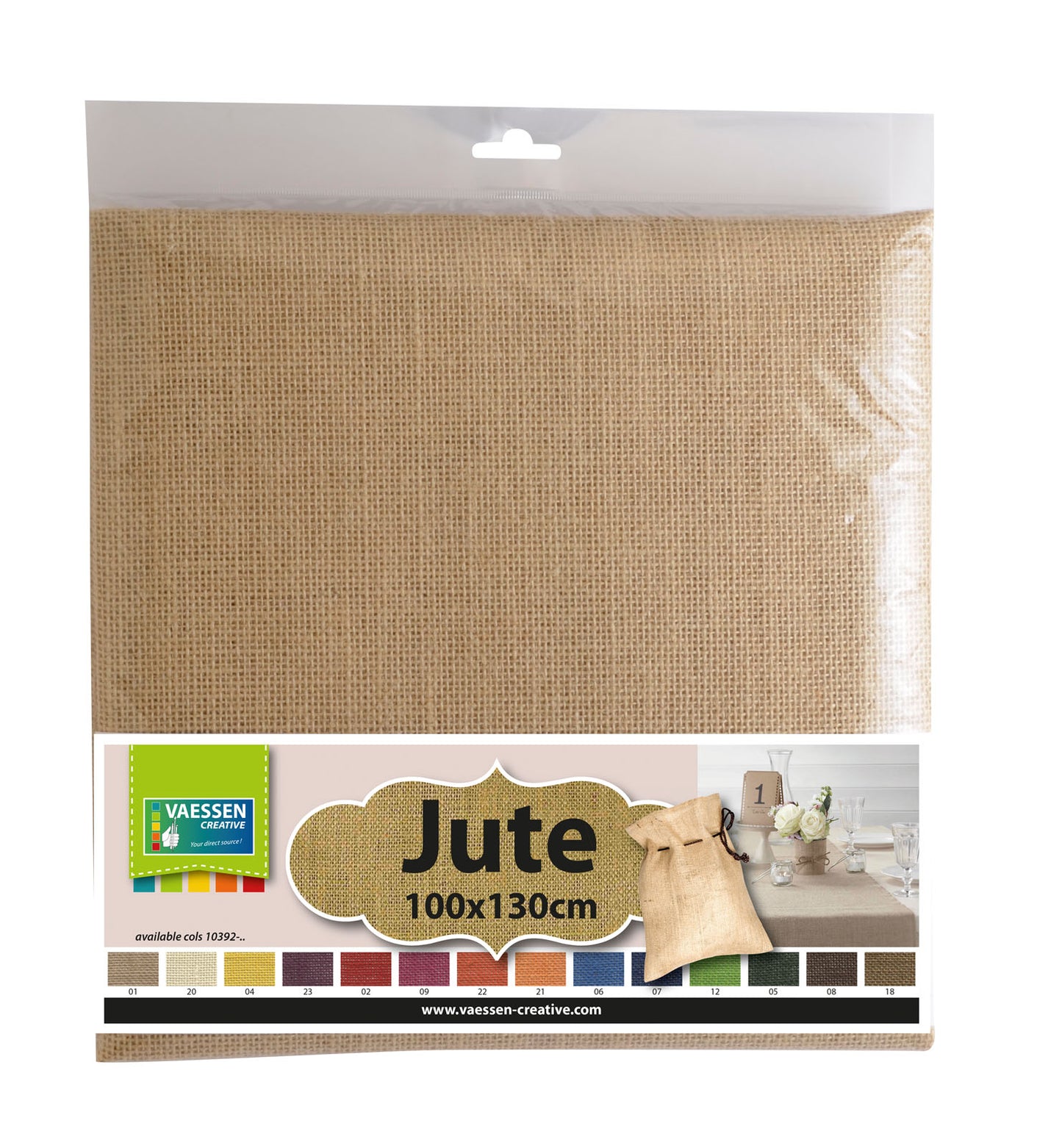 Vaessen creative • Jute 130cmx1m natur