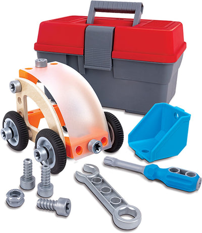 Hape Konstruktionsspielzeugautos in Aufbewahrungsbox - - ab 3 Jahren