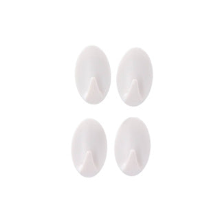 Metaltex Metaltex Oval klebrige Haken kleine 4 Stücke weiß