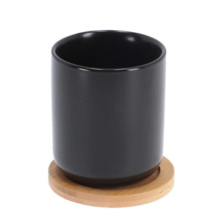 Bredemeijer Theemok Umea 200 ml Schwarz und Untersetzer Set 2