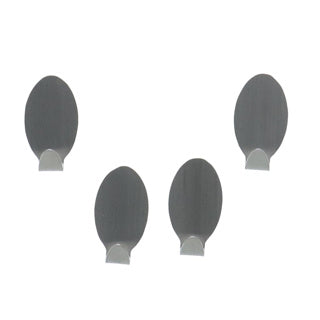 Metaltex Metaltex Oval Sticky Haken kleine 4 Teile Edelstahl