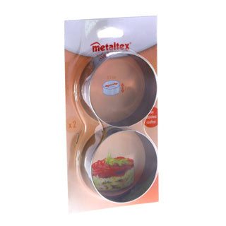 Metaltex Metaltex Backringe 8,5 x 3,2 cm 2 Stück Edelstahl