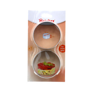 Metaltex Metaltex Backringe 8,5 x 3,2 cm 2 Stück Edelstahl
