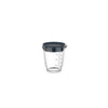 Glasmessbecher 500 ml mit Deckelmarine