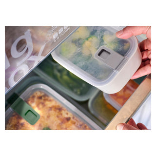 Mepal Easyclip Lebensmittelbehälter – 1 l – Lebensmittelbehälter mit Schiebeverschluss – mikrowellengeeignet. Dampfofen. Kühl- und Gefrierschrank – Nordic Black