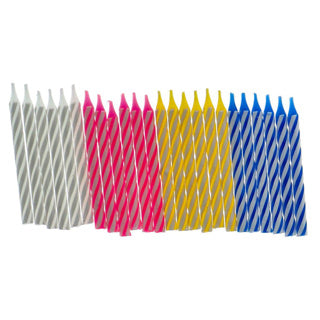 Metaltex -Kuchenkerzen 24 Stücke und 12 Halter