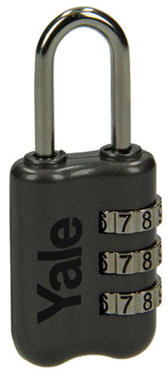 Yale 1018569 – Gepäckkombinations-Vorhängeschloss grau YP2 23 128 1g 23 mm | 5 Stück