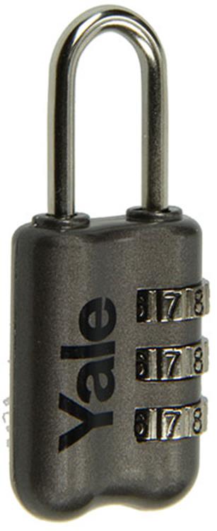 Yale 1018569 – Gepäckkombinations-Vorhängeschloss grau YP2 23 128 1g 23 mm | 5 Stück