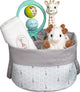 Geburtskorb Sophie die Giraffe – Baby-Geschenkset – Mutterschaftsgeschenk – Babyparty-Geschenk – 21 x 21 x 20 cm – ab 0 Monaten – 5-teilig