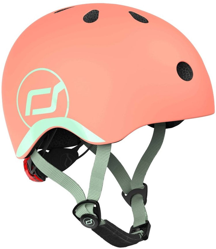 Scoot Ride Scoot and Ride Kinderhelm xxs-s – Pfirsich – für 1–4 Jahre – mit LED-Licht