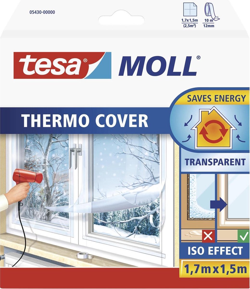 TESA -Fenster -Isolierung Öl Thermoabdeckung 1,7 m x 1,5 m