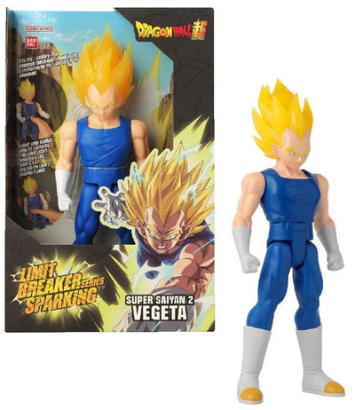 Bandai – Dragon Ball Super – Riesige Limit Breaker-Figur 30 cm – Super Saiyajin 2 Vegeta – offiziell lizenziert – große funkelnde Vegeta-Sound- und Lichtfigur – Kinderspielzeug ab 4 Jahren – 38567