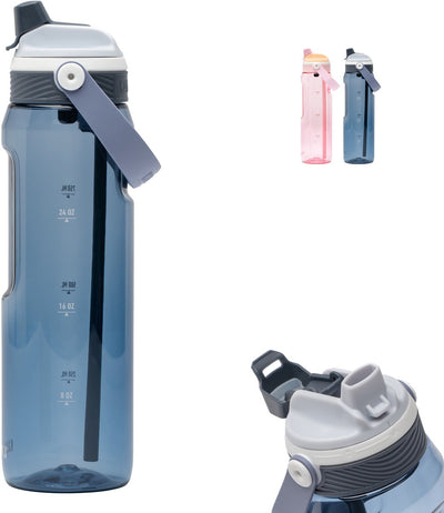 Kambukka Dupla Trinkflasche 1000 ml – 2-in-1-Wasserflasche – 100 % auslaufsicher – Küstenfelsen