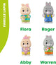 Klorofil Spielset Familie Hase | Spielfiguren-Set – Familienfiguren – Kinderspielzeug – Flora, Warren, Abby und Roger – ab 18 Monaten – 4-teilig