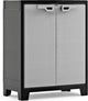 Keter Titan-Niedrigschrank – 2 Regale – 80 x 44 x 100 cm – Schwarzgrau