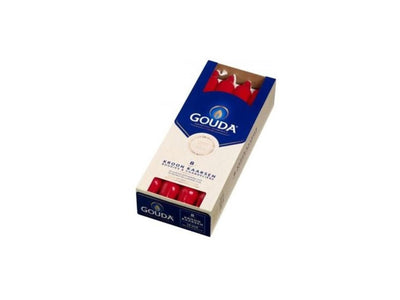 Gouda Crown Candles 8 Stücke Rubinrot