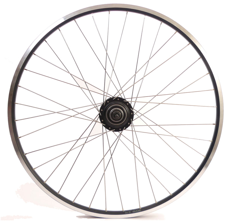 Shimano Hinterrad 28 Zoll Nexus 7 Hub (schwarz) - ZAC19 RIM (schwarz) mit Edelstahl -Speichen - für Scheibenbremse