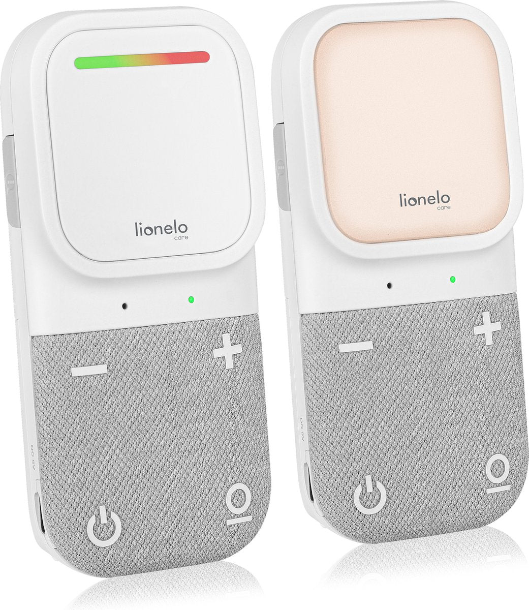 Lionelo Babyline 2.2 digitales Babyphone – 2-Wege-Kommunikation – bis zu 400 m Reichweite – FHSS-gesichertes Signal – Nachtlicht – LED-Tonanzeige – tragbarer Empfänger mit Clip – Lautstärkeregelung – kompakte, zuverlässige Babyüberwachung