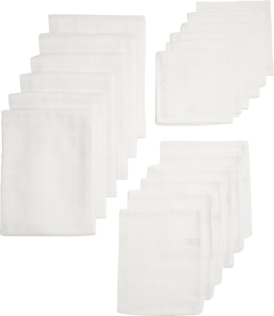 Meyco Baby Uni Starterset – 18er-Pack – hydrophil – weiß