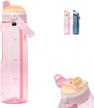 Kambukka Dupla Trinkflasche 1000 ml – 2-in-1-Wasserflasche – 100 % auslaufsicher – Magnolienblüte