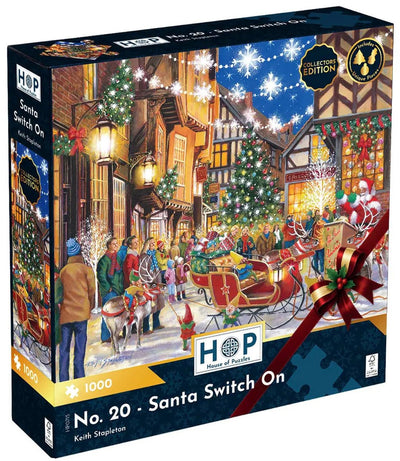 House of Puzzles Weihnachtspuzzle Weihnachtsmann mit 1000 Teilen.