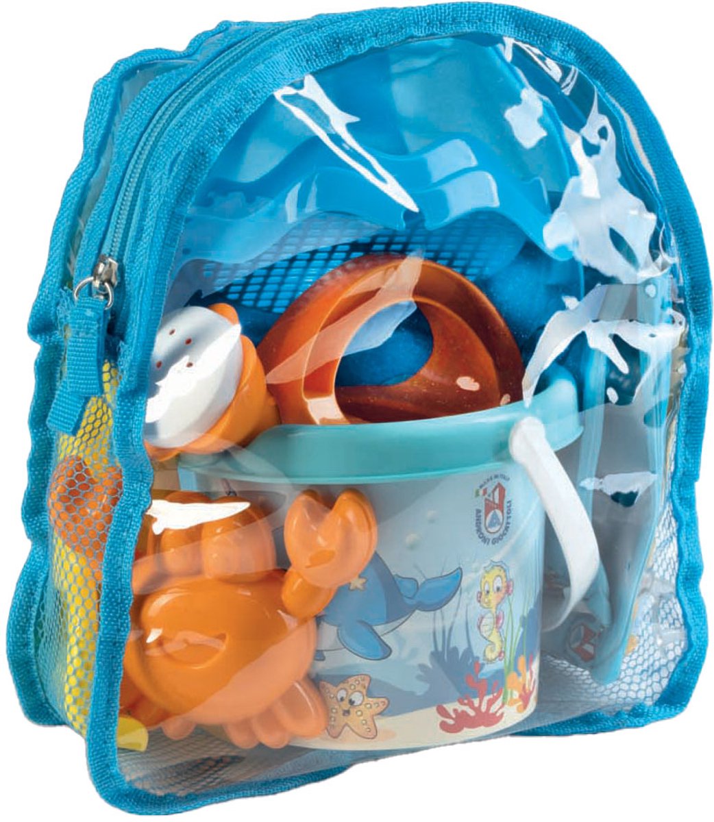 Androni -Rucksack mit Strand -Marine -Tieren, 6dlg.