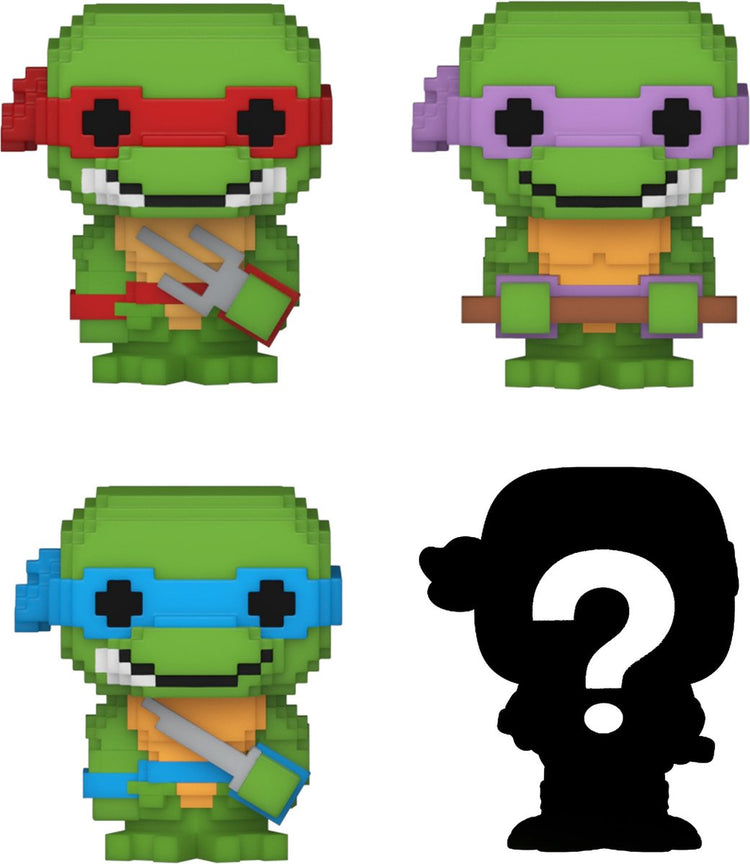 Funko Teenage Mutant Ninja Turtles – Bitty Pop! 4er-Pack 8-Bit 2,5 cm große Sammelfiguren – mehrfarbig