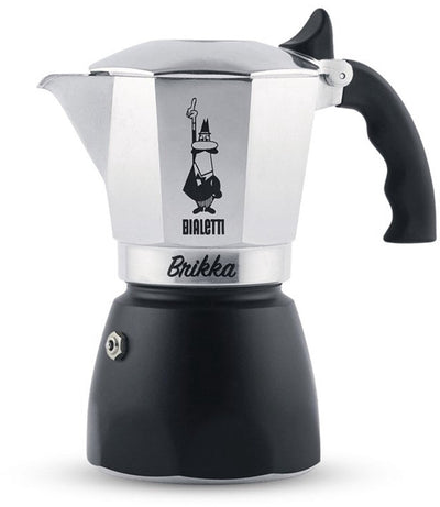Bialetti Brikka Revolution 4 Tassen – Espressokanne mit Crema – Mokkakanne aus Aluminium – authentischer italienischer Kaffee