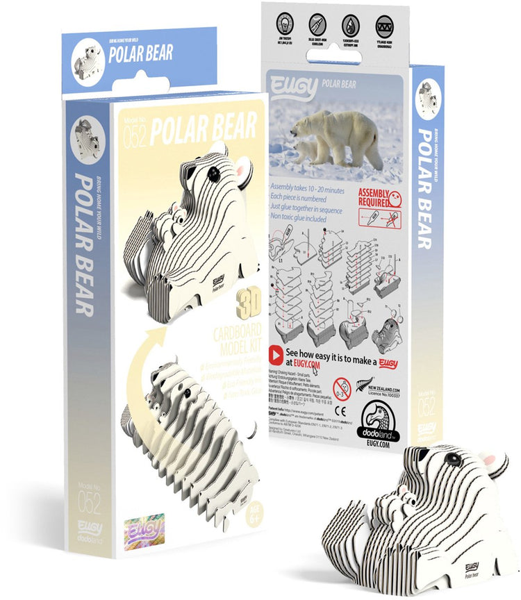 Eugy 3D-Puzzle – Eisbär – Wildtiere – nachhaltig – alle sammeln – 6 Jahre