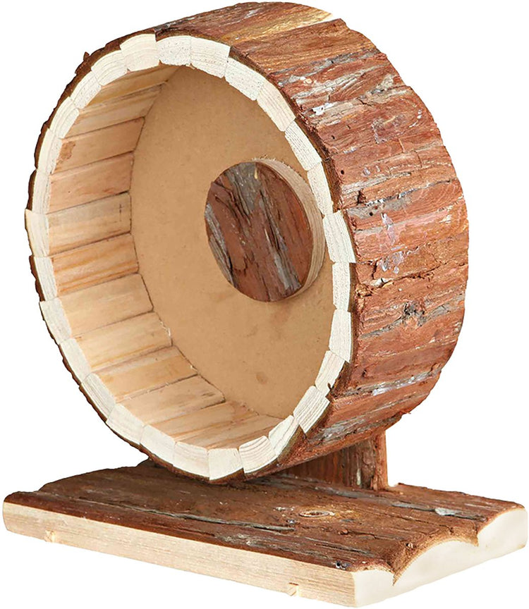 Duvo plus - Spielzeug für Tiere - Nagetier - Laufrad aus Holz in Rinde 20x12x22,5cm - 1Stk