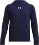 Under Armour ua Rival Fleece Hoodie-Blu Jungen Sportpullover – Midnight Navy – Weiß