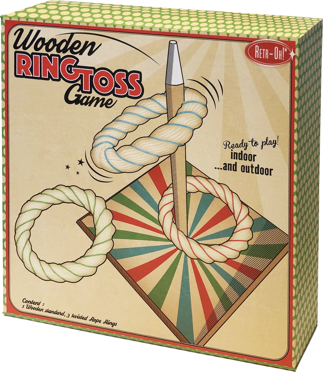 Retro-Oh Ringwurf-Holzring-Wurfspielzeug-Wurfspiel, alte holländische Spiele