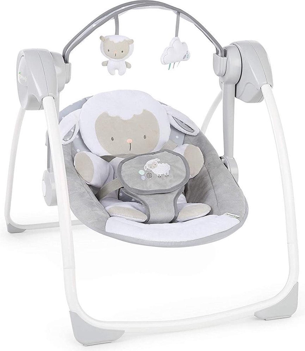 Ingenuity faltbare Babyschaukel Kuschellamm - - ab 0 Monaten