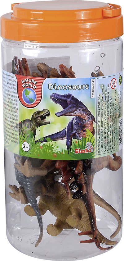 6 Dinosaurus -Tiere in Tonne