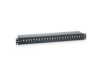 Ausrüstungsausrüstung 326424 CAT.6 Patch Panel 24-Port 19-Zoll 1u Schwarz