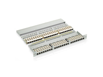 Ausrüstungsausrüstung 326448 Cat.6 Patch Panel 48-Port 19 Zoll 1H Schwarz