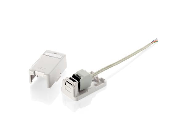 Ausrüstungsausrüstung 125121 Oberflächenmontierter Keystone -Box für 1 Keystone -Buchse, weiß