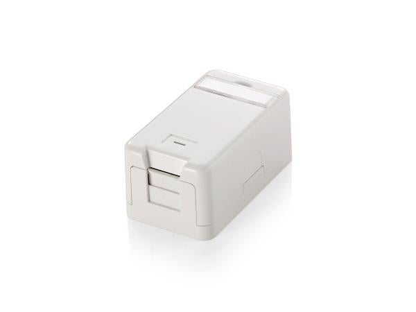 Ausrüstungsausrüstung 125121 Oberflächenmontierter Keystone -Box für 1 Keystone -Buchse, weiß