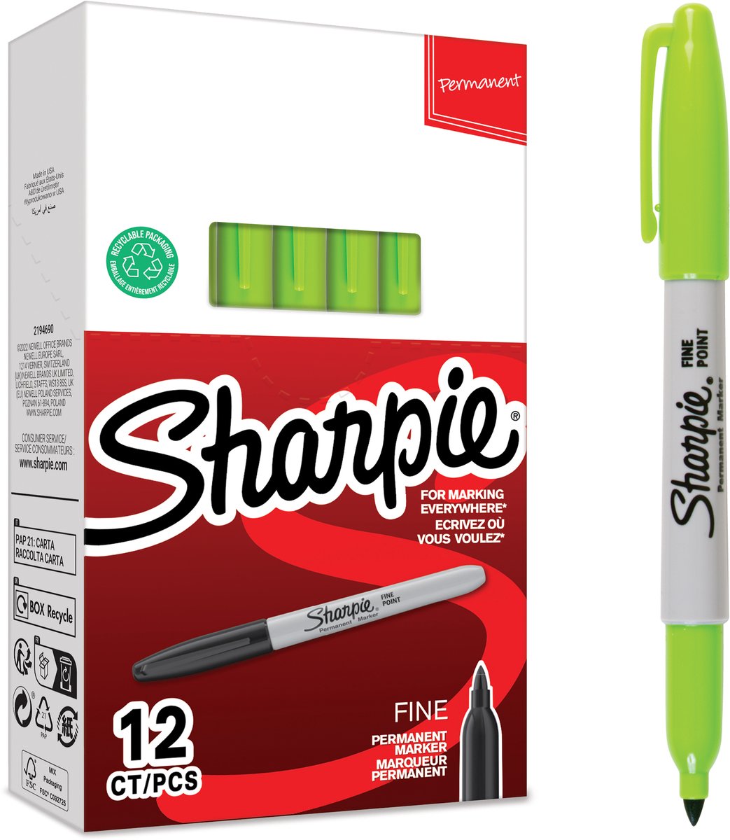 Sharpie Fine Point – Permanentmarker – 1 mm – Limettengrün