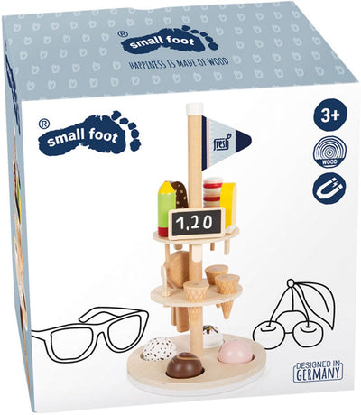Kleine Fuß -Holzeis mit Halter, 15dlg.